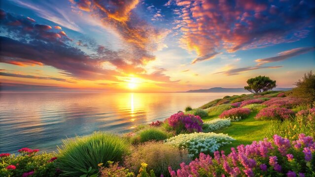 Uplifting and Soothing Imagery for Feel Better Themes with Open Space for Positive Messaging and Inspirational Quotes