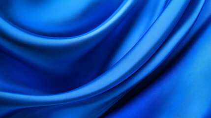 Obraz premium Smooth and Luxurious Blue Fabric Waves with Gentle Curves and Beautiful Drapery for Backgrounds, Textiles, Fashion, and Interior Design Projects