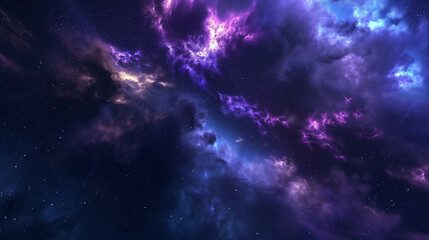 Fototapeta premium Swirling Purple Cosmic Clouds in Deep Space