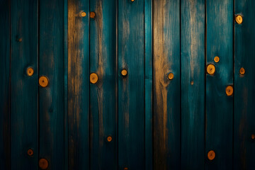 Fototapeta premium Vibrant Blue Wooden Wall with Natural Knots and Textures for Creative Backgrounds or Design Elements in Photography and Art Projects