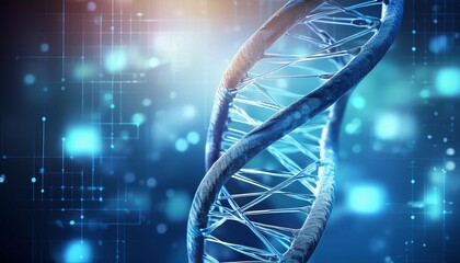 a clean background featuring subtle dna sequences and genetic codes