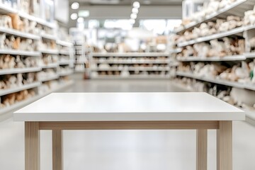 Blurred Background of a Pet Store – A Soft Focus View Highlighting Shelves of Pet Supplies and Accessories