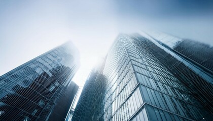 Fototapeta premium blur white glass building full background