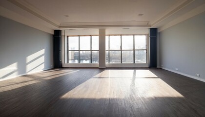 Fototapeta premium empty room with windows