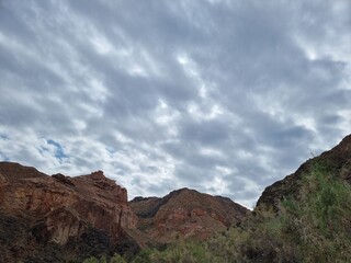 Fototapeta premium beautiful landscape with mountains and clouds 