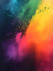 create a colorful back ground of multiple colors of spray paint clashing together to show a noticable gradiant in color shift