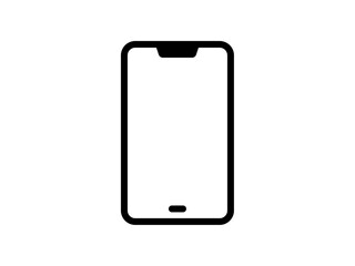 ミニマルなスマホマークO：黒 © designbeginner