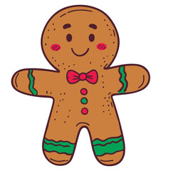 Cartoon Gingerbread Man Illustration