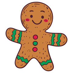 Cartoon Gingerbread Man Illustration