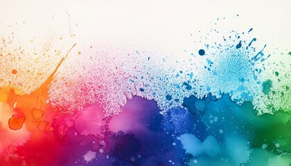 Vibrant watercolor explosion of color. A beautiful blend of rainbow hues.