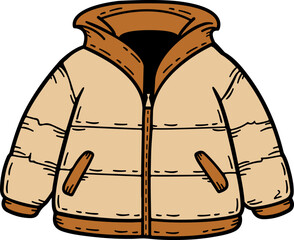 Hand Drawn Winter Jacket