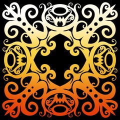 Baroque classic trippy psychedelic illustration