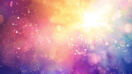Fototapeta premium Cosmic energy bursts on a minimalist backdrop, Centralized white space for text