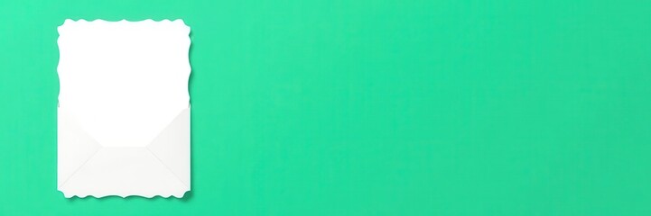 Obraz premium Envelope die cut mock up template vector with realistic shadow and highlights, highlights, stationery