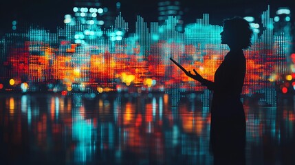 Fototapeta premium Leadership skills for hrm professionals enhancing team dynamics in a modern urban environment through innovative approaches