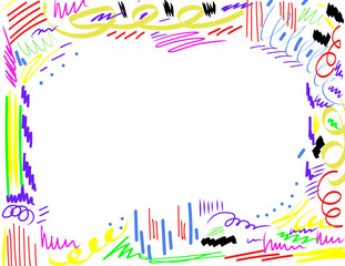 Scribble background, childich and fun backround with bright colors.