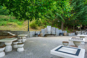outdoor cafe in the garden