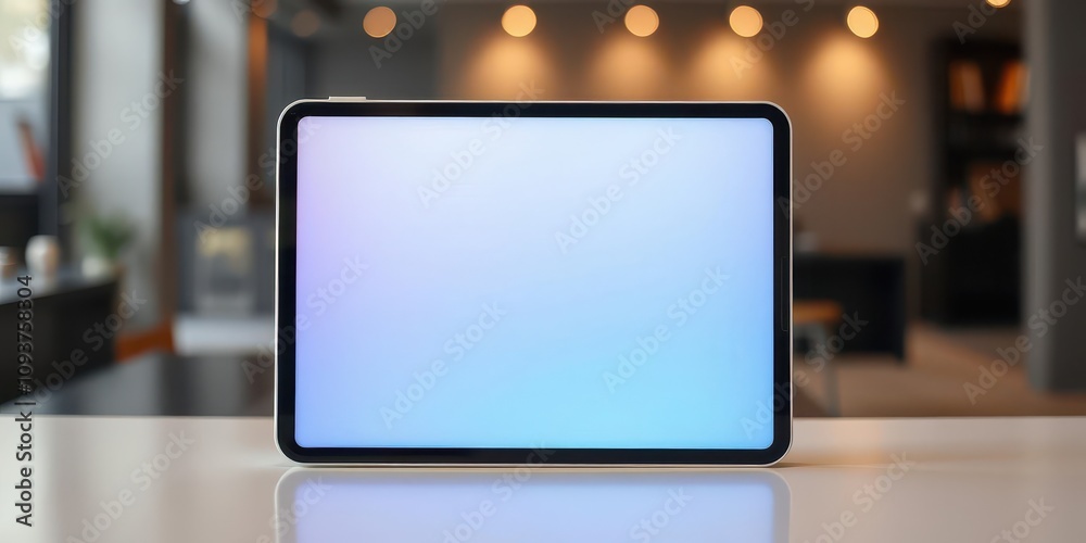 Canvas Prints realistic tablet mockup set including various angles and sizes, empty, creative, display