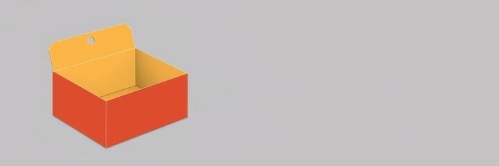 Obraz premium Vector mock up template of a die cut slide box, perfect for showcasing packaging designs, illustration, design, template