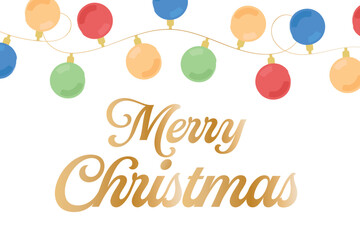 Merry Christmas Sign, Merry Christmas Banner, Christmas Greeting Card, Merry Christmas Background, Holiday Illustration, Holiday Text, Vector Illustration
