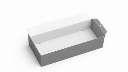 Naklejka premium Die cut shoe box template design with intricate detailing for packaging branding, presentation, template design, customizable