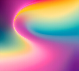 Wave of mixed beautiful gradient colors. smooth transitions. composition and leaking light exposure. Rainbow background. Modern design template. High quality 8k. generative ai