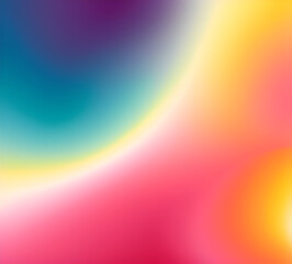 Obraz premium Wave of mixed beautiful gradient colors. smooth transitions. composition and leaking light exposure. Rainbow background. Modern design template. High quality 8k. generative ai