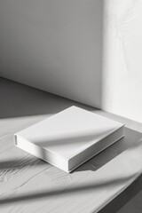 product mockup of softcover white book cover