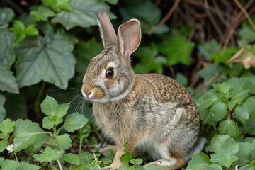 Fototapeta premium European rabbit facing camera