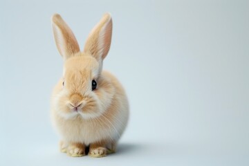 Obraz premium Small bunny on pale color