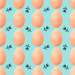 Easter seamless pattern with eggs for wallpaper and fabrics and textiles