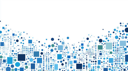 blue block and circle minimalism background with copy space