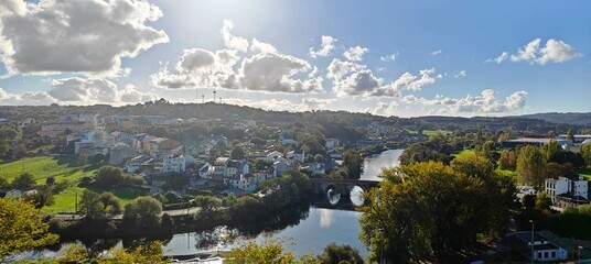 Naklejka premium Panorámica de la ciudad de Lugo, Galicia