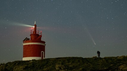 Faro de Donón en Cangas, Galicia