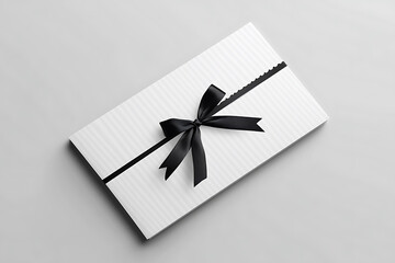 A minimalist gift voucher design with clean typography, monochrome colors, and a geometric pattern, offering a modern and versatile look for any occasion.

