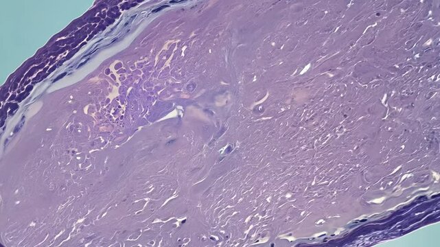 Scientist analyzing human tissue samples under microscope