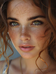 close up portrait of a woman