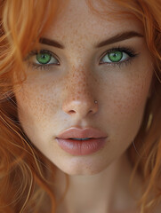 portrait of a woman with green eyes