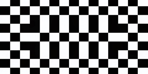 Fototapeta premium Black and White Checkered Pattern Animation Background for Modern Design and Creative Projects, Ideal for Websites, Presentations, and Graphic Art Applications