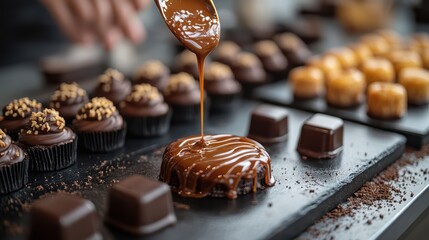 Celebrating national caramel day people making delicious caramel desserts in a cozy kitchen environment