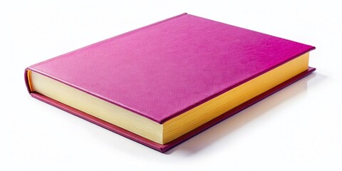 Fototapeta premium Blank Book Isolated on White Background for Product Photography, Ideal for Mockups, Journals, Stationery Displays, and Creative Projects with Clean Aesthetic Appeal