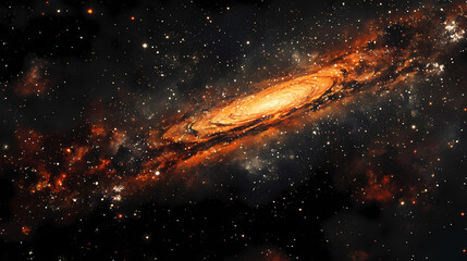 Fototapeta premium Cosmic whirlpool in deep space. Cosmic Spiral Nebula. Illustration