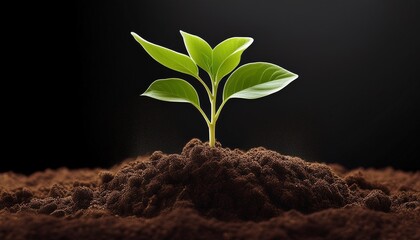 young plant in the soil