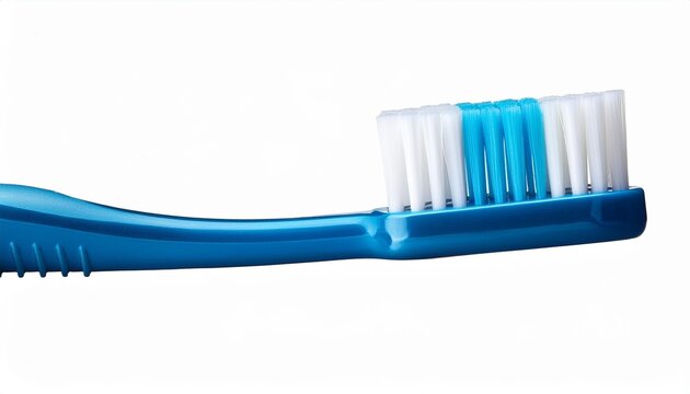 toothbrush with toothpaste isolated on white