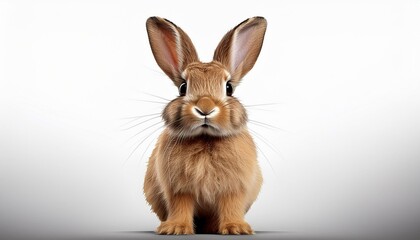 Obraz premium white rabbit on a white background