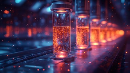 Innovative scientific research laboratory digital art high-tech environment close-up world science day inspiration