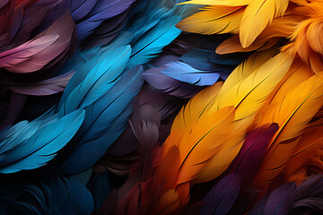 Fototapeta premium background of colored feathers,. 