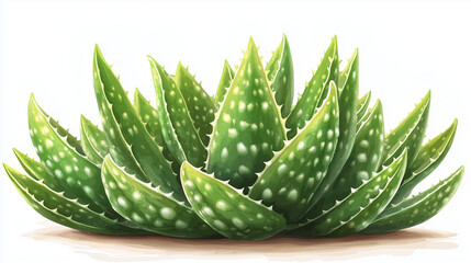 Obraz premium digital water colour of aloe vera plant