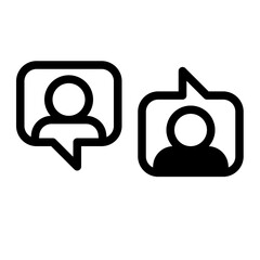 Chat icon symbol vector illustration