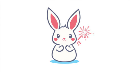 Logo of a Half Cute Baby Rabbit